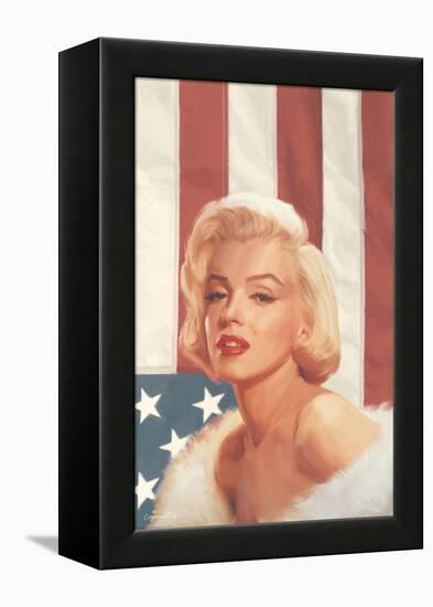 True Blue Marilyn in Pink-Chris Consani-Framed Stretched Canvas