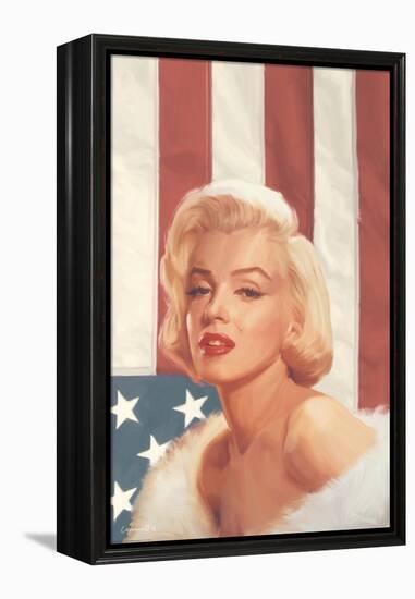 True Blue Marilyn in Pink-Chris Consani-Framed Stretched Canvas