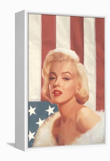 True Blue Marilyn in Pink-Chris Consani-Framed Stretched Canvas