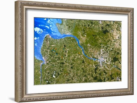 True-colour Satellite Image of Hamburg, Germany-PLANETOBSERVER-Framed Photographic Print