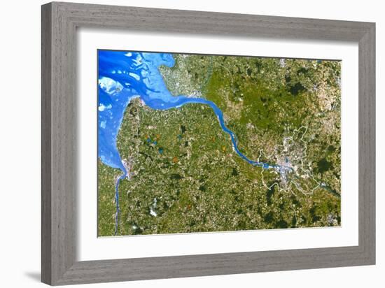 True-colour Satellite Image of Hamburg, Germany-PLANETOBSERVER-Framed Photographic Print