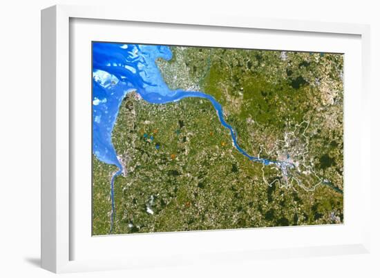 True-colour Satellite Image of Hamburg, Germany-PLANETOBSERVER-Framed Photographic Print