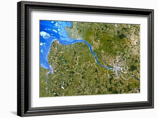 True-colour Satellite Image of Hamburg, Germany-PLANETOBSERVER-Framed Photographic Print