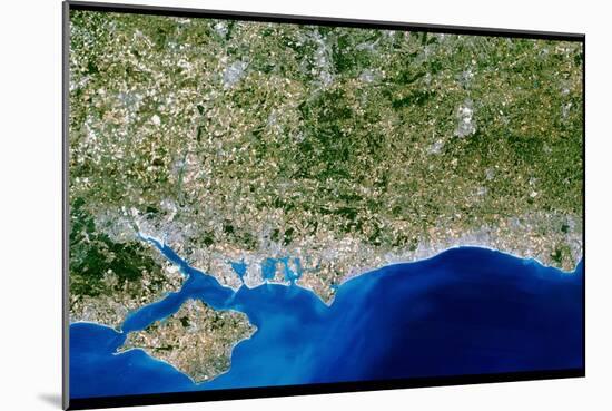 True-colour Satellite Image of Hampshire-PLANETOBSERVER-Mounted Photographic Print