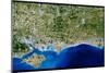 True-colour Satellite Image of Hampshire-PLANETOBSERVER-Mounted Photographic Print