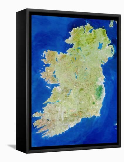 True-colour Satellite Image of Ireland-PLANETOBSERVER-Framed Premier Image Canvas