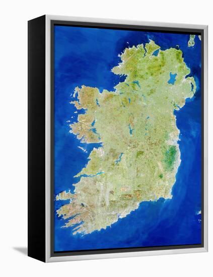 True-colour Satellite Image of Ireland-PLANETOBSERVER-Framed Premier Image Canvas