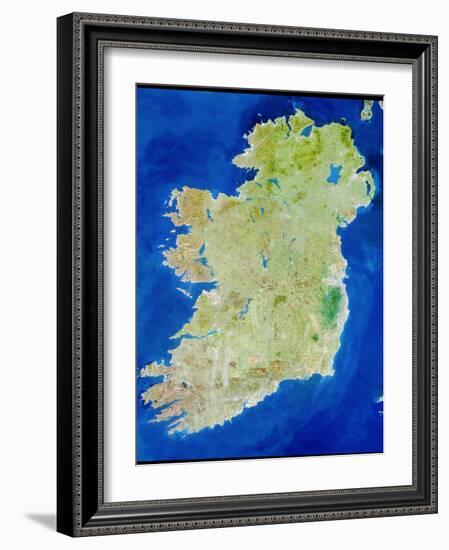 True-colour Satellite Image of Ireland-PLANETOBSERVER-Framed Photographic Print