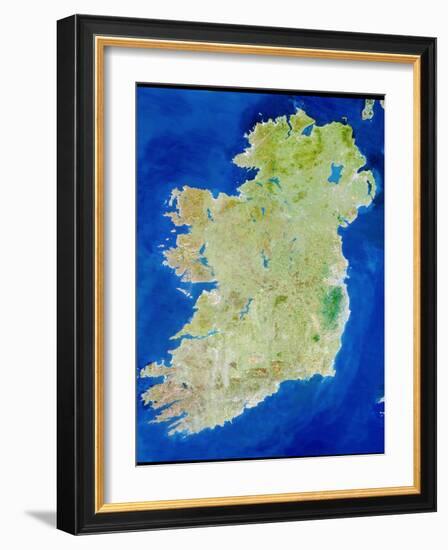 True-colour Satellite Image of Ireland-PLANETOBSERVER-Framed Photographic Print