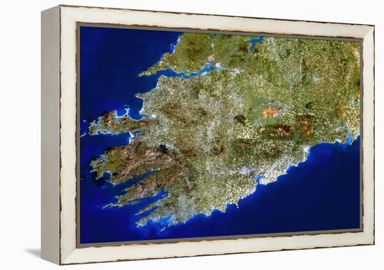 True-colour Satellite Image of Munster, Ireland-PLANETOBSERVER-Framed Premier Image Canvas