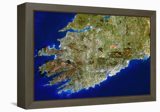 True-colour Satellite Image of Munster, Ireland-PLANETOBSERVER-Framed Premier Image Canvas