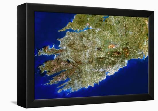 True-colour Satellite Image of Munster, Ireland-PLANETOBSERVER-Framed Premier Image Canvas