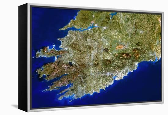 True-colour Satellite Image of Munster, Ireland-PLANETOBSERVER-Framed Premier Image Canvas