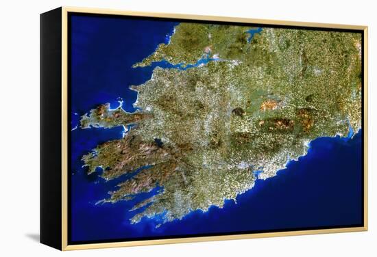 True-colour Satellite Image of Munster, Ireland-PLANETOBSERVER-Framed Premier Image Canvas