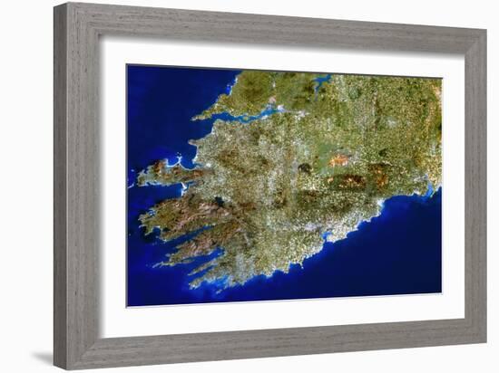 True-colour Satellite Image of Munster, Ireland-PLANETOBSERVER-Framed Photographic Print