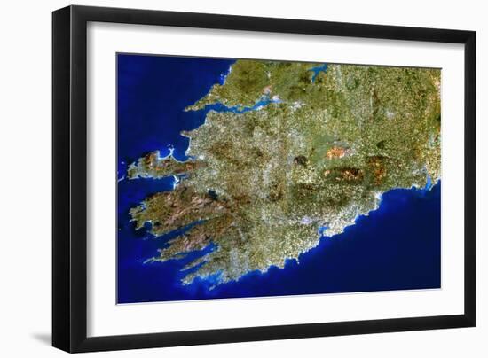 True-colour Satellite Image of Munster, Ireland-PLANETOBSERVER-Framed Photographic Print