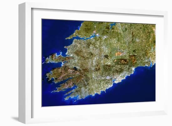 True-colour Satellite Image of Munster, Ireland-PLANETOBSERVER-Framed Photographic Print