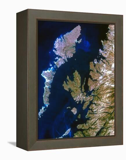 True-colour Satellite Image of Northwest Scotland-PLANETOBSERVER-Framed Premier Image Canvas