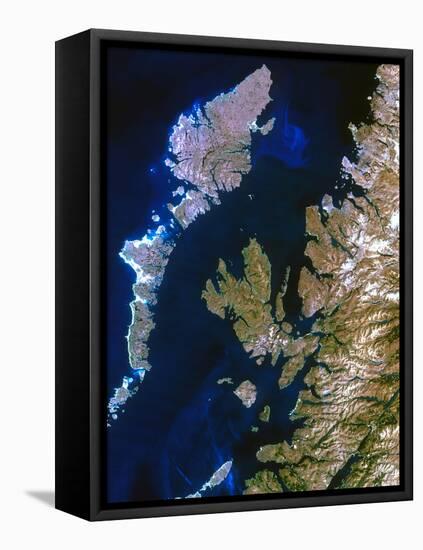 True-colour Satellite Image of Northwest Scotland-PLANETOBSERVER-Framed Premier Image Canvas