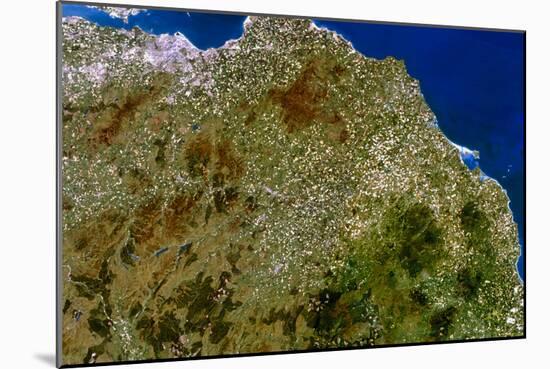 True-colour Satellite Image of Southeast Scotland-PLANETOBSERVER-Mounted Photographic Print