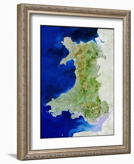 True Colour Satellite Image of Wales-PLANETOBSERVER-Framed Photographic Print