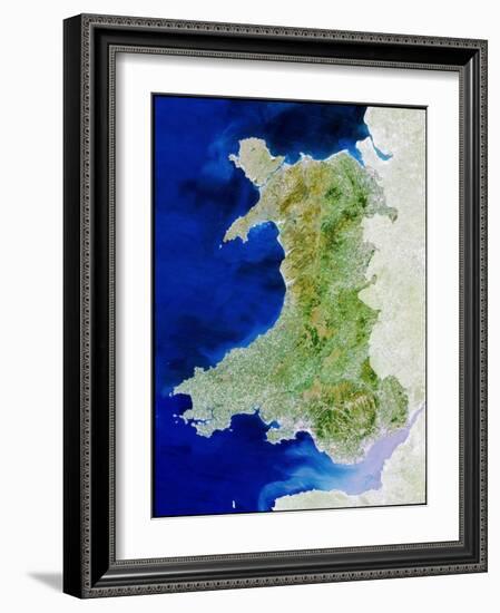 True Colour Satellite Image of Wales-PLANETOBSERVER-Framed Photographic Print