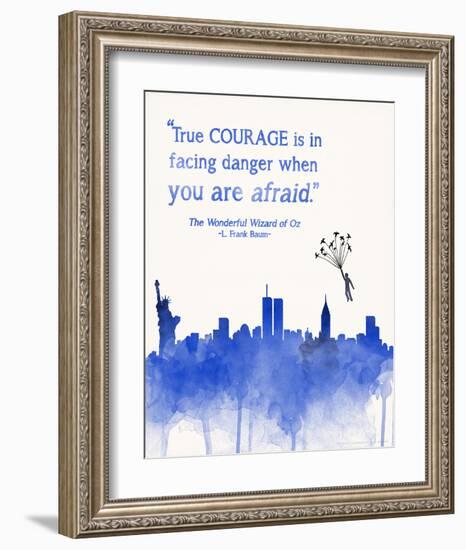 True Courage - Children`s Wizard of Oz Literature Quote Poster-Piper Martin-Framed Art Print