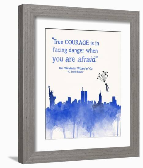 True Courage - Children`s Wizard of Oz Literature Quote Poster-Piper Martin-Framed Art Print