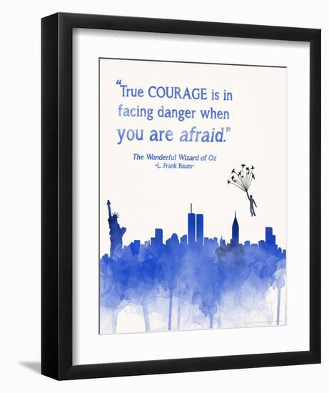 True Courage - Children`s Wizard of Oz Literature Quote Poster-Piper Martin-Framed Art Print