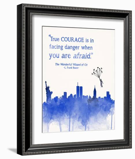 True Courage - Children`s Wizard of Oz Literature Quote Poster-Piper Martin-Framed Art Print