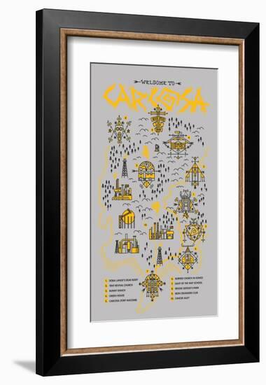 True Detective Map-Robert Farkas-Framed Premium Giclee Print