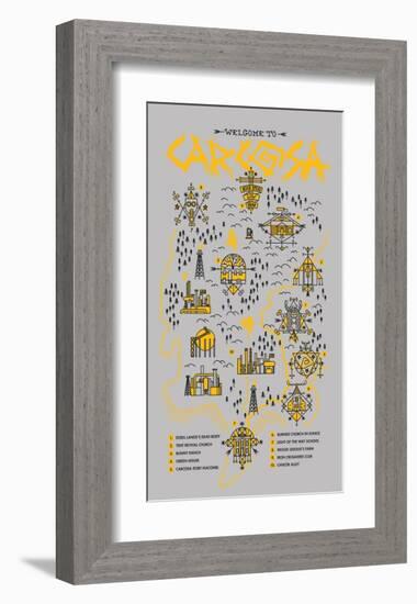 True Detective Map-Robert Farkas-Framed Premium Giclee Print