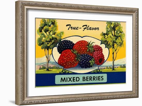 True Flavor Mixed Berries-null-Framed Art Print