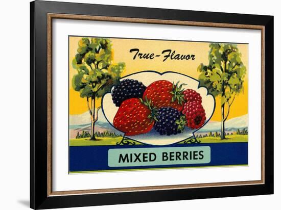 True Flavor Mixed Berries-null-Framed Art Print