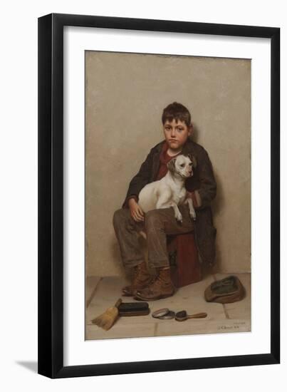 True Friends, 1900 (Oil on Canvas)-John George Brown-Framed Giclee Print