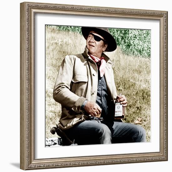 TRUE GRIT, John Wayne, 1969-null-Framed Photo