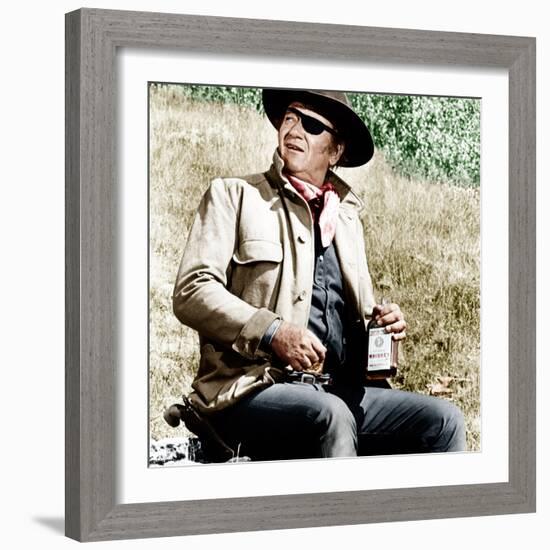 TRUE GRIT, John Wayne, 1969-null-Framed Photo