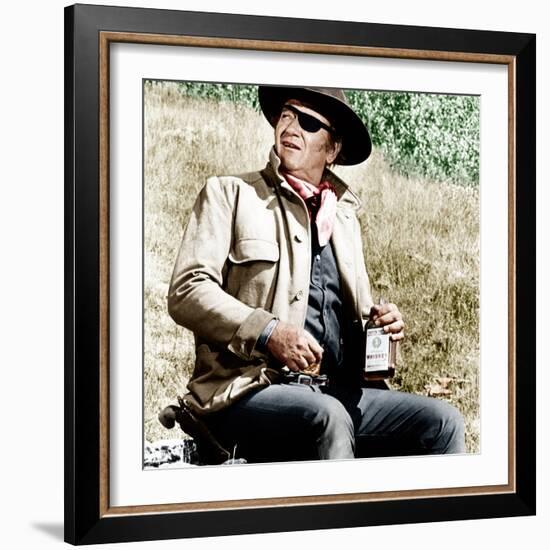 TRUE GRIT, John Wayne, 1969-null-Framed Photo