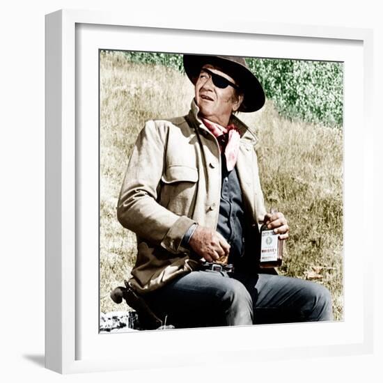 TRUE GRIT, John Wayne, 1969-null-Framed Photo