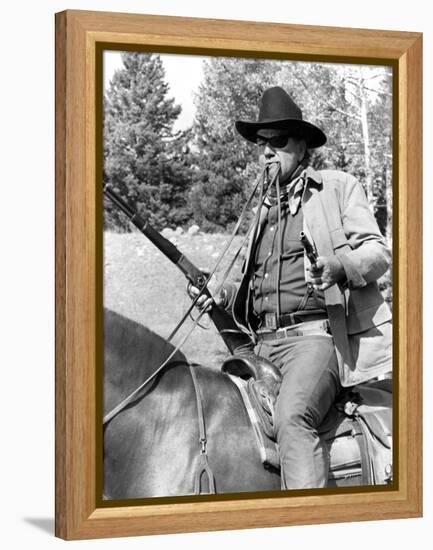 True Grit, John Wayne, 1969-null-Framed Stretched Canvas