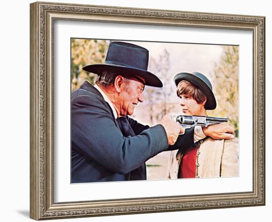 True Grit, John Wayne, Kim Darby, 1969-null-Framed Photo