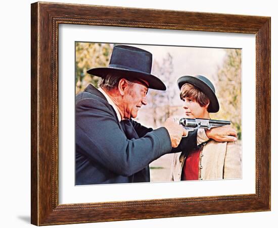 True Grit, John Wayne, Kim Darby, 1969-null-Framed Photo