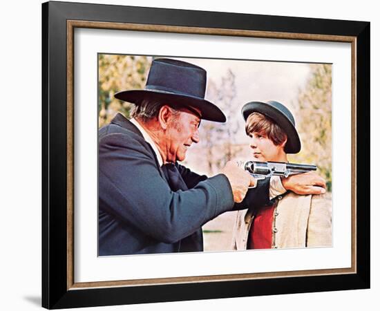 True Grit, John Wayne, Kim Darby, 1969-null-Framed Photo