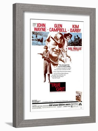 True Grit, Kim Darby, John Wayne, Glen Campbell, 1969-null-Framed Art Print