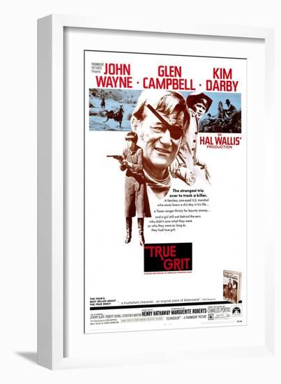 True Grit, Kim Darby, John Wayne, Glen Campbell, 1969-null-Framed Art Print
