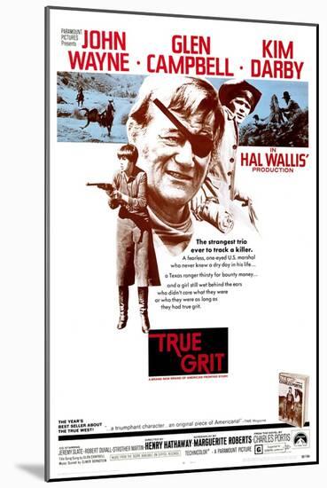 True Grit, Kim Darby, John Wayne, Glen Campbell, 1969-null-Mounted Art Print