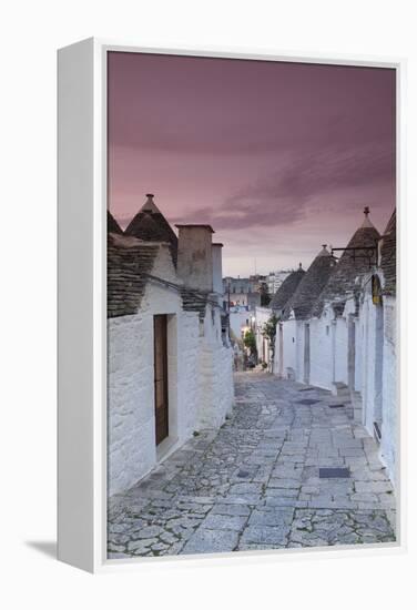 Trulli Houses, Part of Town Monti, Alberobello, Province of Bari, Apulia, Italy-Markus Lange-Framed Premier Image Canvas