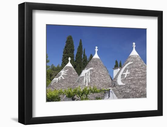 Trulli Houses, Part of Town Monti, Alberobello, Province of Bari, Apulia, Italy-Markus Lange-Framed Photographic Print