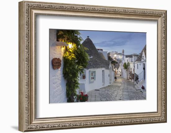 Trulli, traditional houses, Rione Monti area, Alberobello, UNESCO World Heritage Site, Valle d'Itri-Markus Lange-Framed Photographic Print