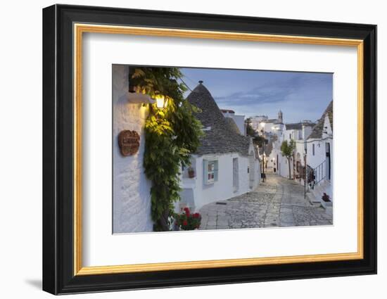 Trulli, traditional houses, Rione Monti area, Alberobello, UNESCO World Heritage Site, Valle d'Itri-Markus Lange-Framed Photographic Print